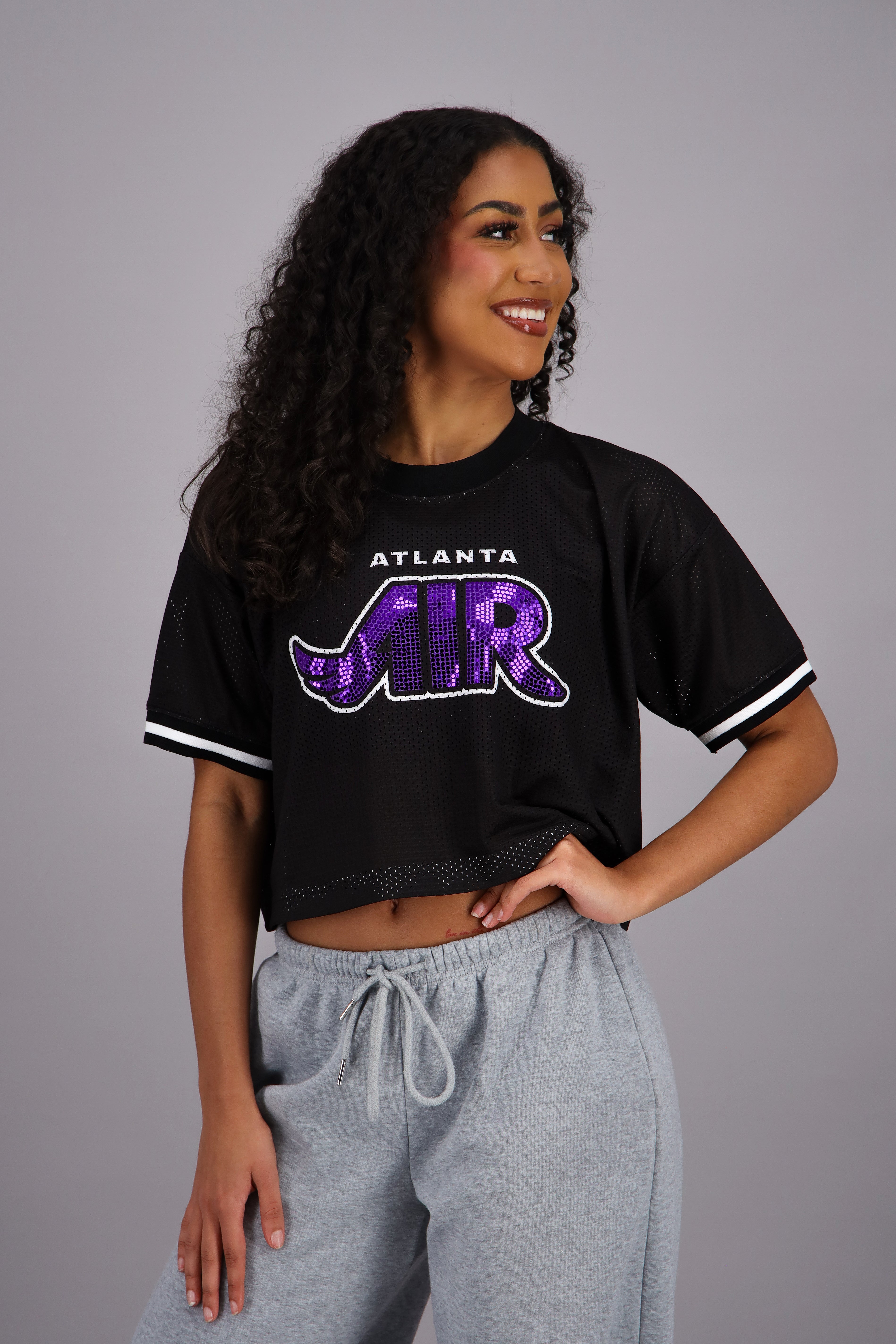 Atlanta Air Mesh Crop Pullover