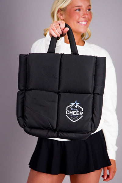 PCL Black Puff Tote Bag
