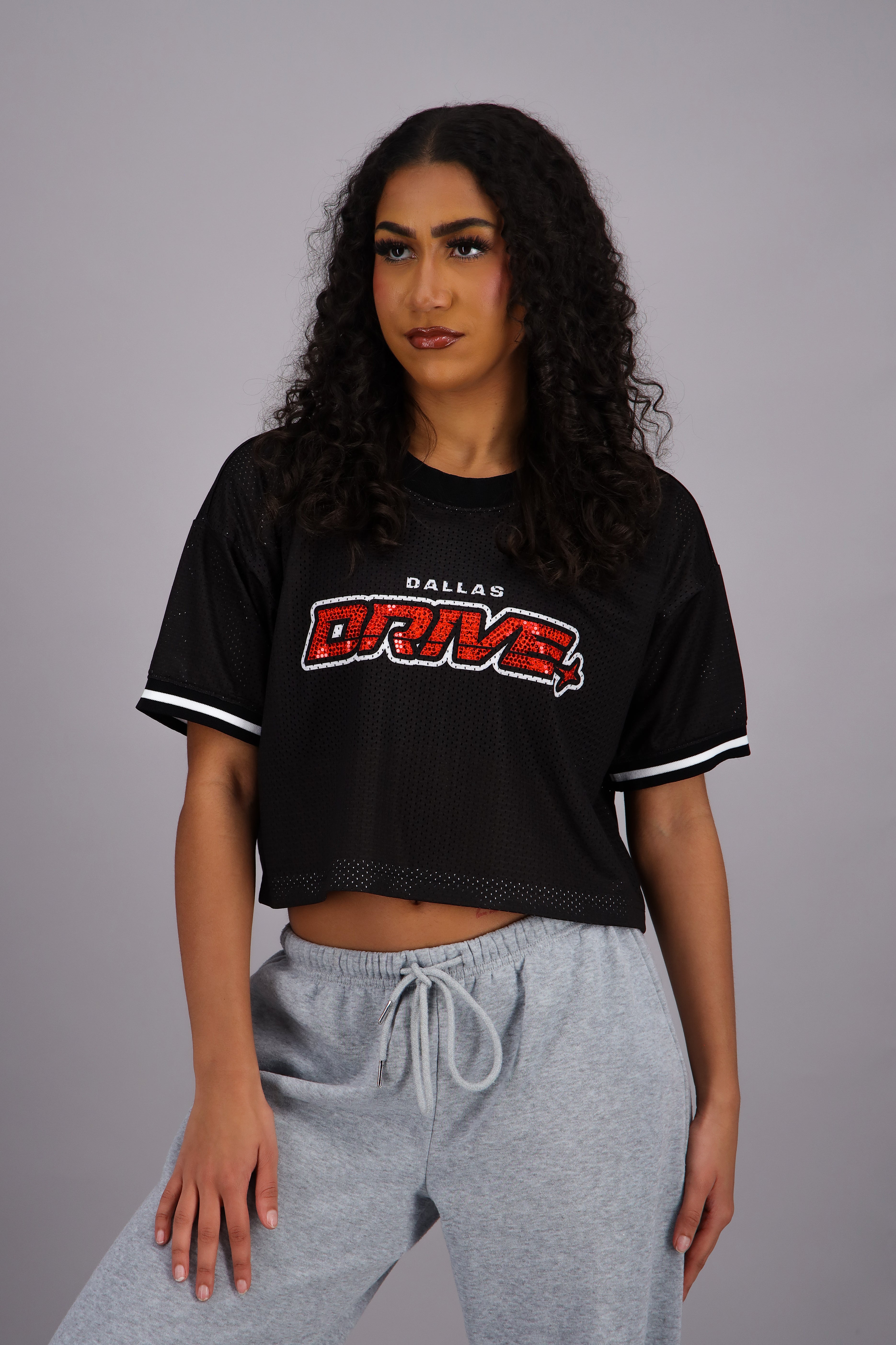 Dallas Mesh Crop Pullover