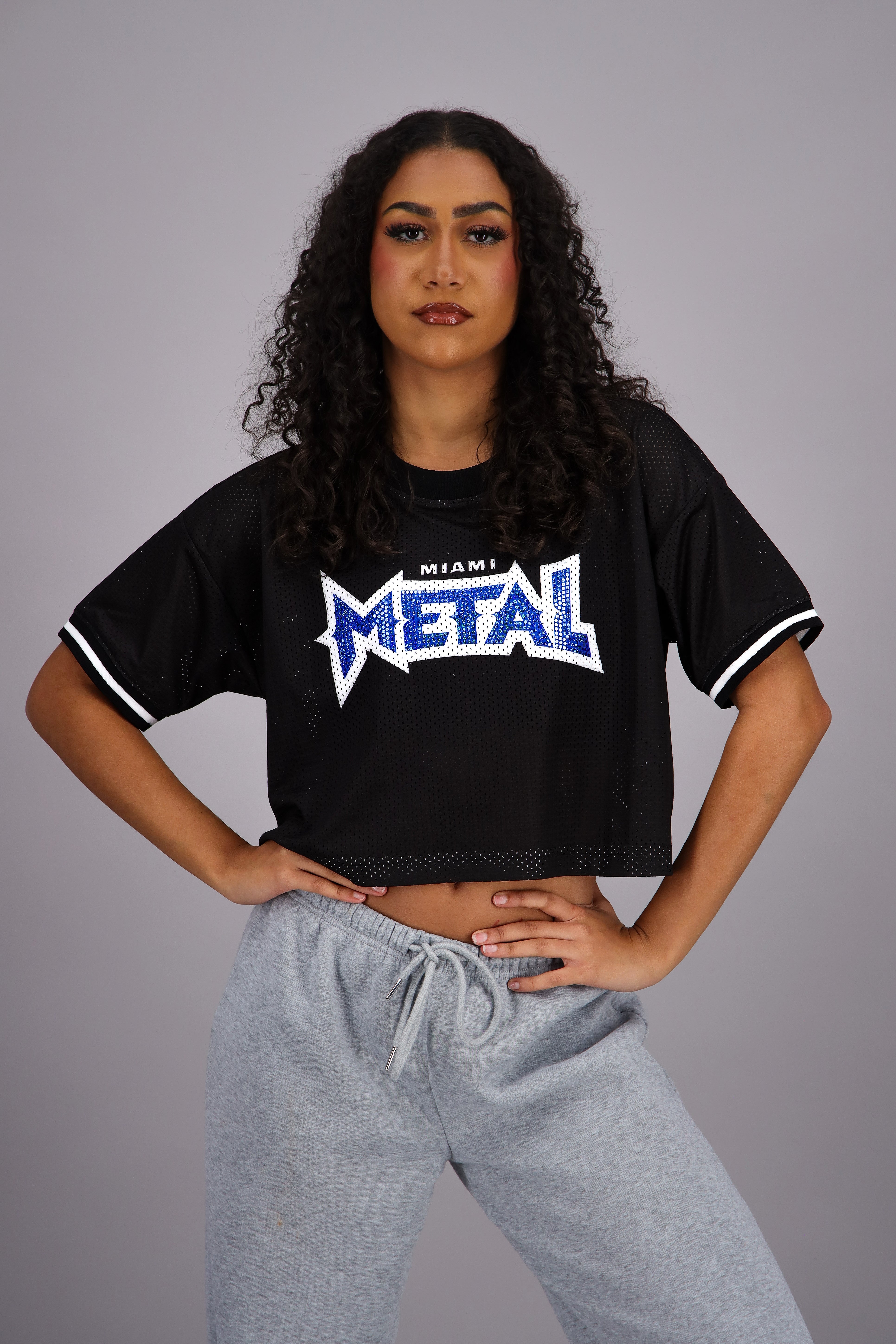 Miami Metal Mesh Crop Pullover