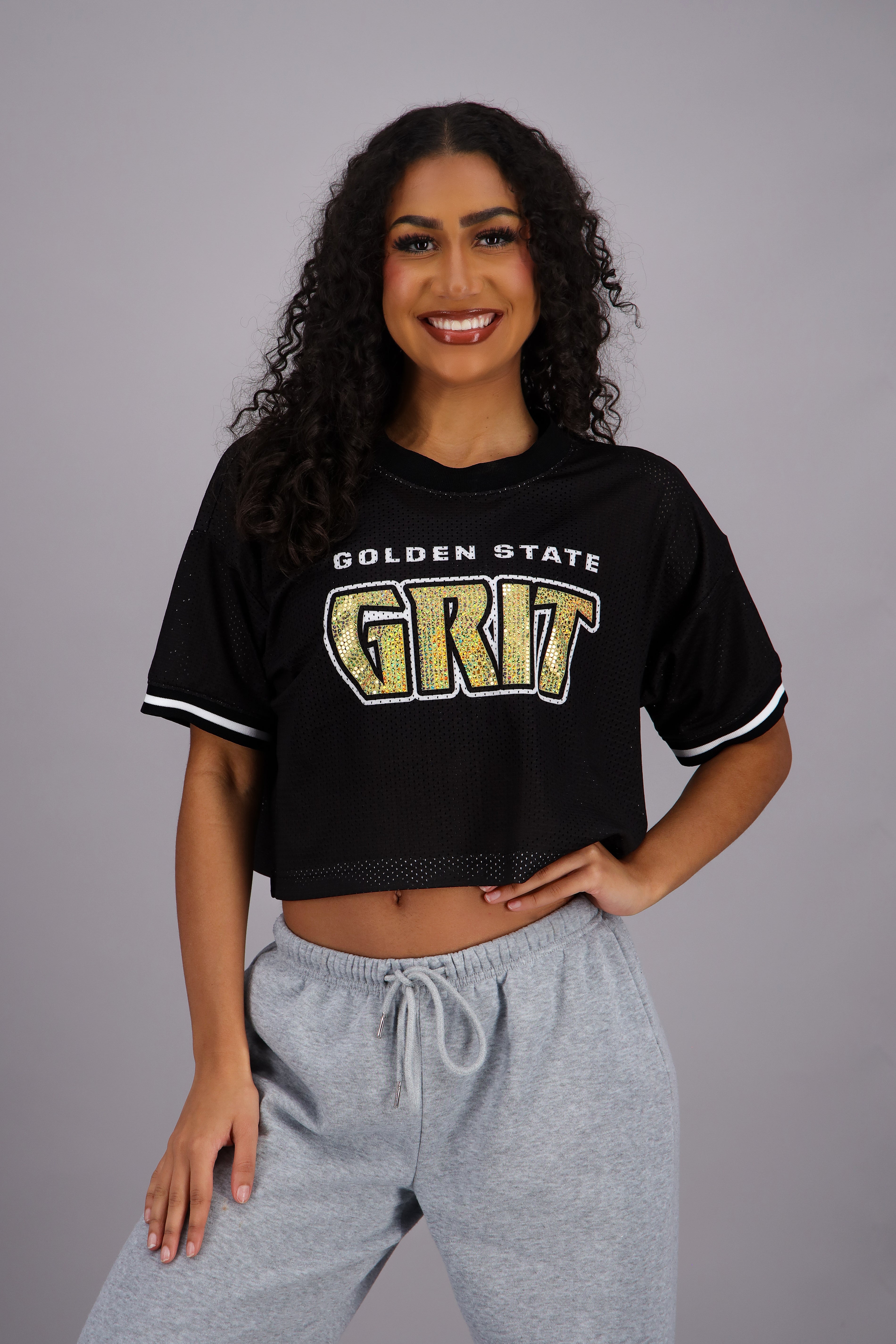 Golden State Grit Mesh Crop Pullover